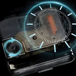 RANDOM White & Blue Printed Analogue Contemporary Wall Clock image 5