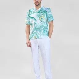 XKIND Men Relaxed Faded Opaque Printed Casual Shirt image 4