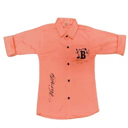 BAESD Boys Classic Fit Typography Printed Spread Collar Cotton Casual Shirt-image-49