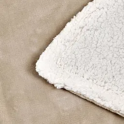 Home Centre Cloud Cozy Beige 350 GSM Single Bed Blanket image 4