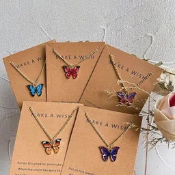 MEENAZ Set Of 6 Gold-Plated Animal Shaped Pendants With Chains image 4