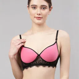 samvar Women Cotton Red,Pink Padded Non-Wired Lingerie Bra Sport wear Gym Crop Tank Top image 4