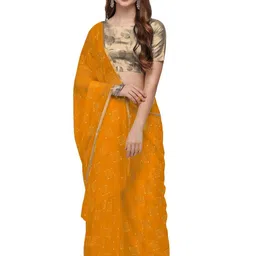 REDFISH Floral Printed Saree image 5