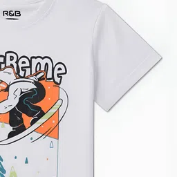 R&B Boys Graphic Printed Round Neck Cotton T-shirt image 3