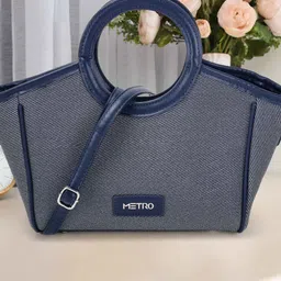 Metro PU Half Moon Handheld Bag with Applique-picture-34