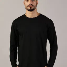 LEON Men Solid Round Neck Cotton T-shirt-picture-23