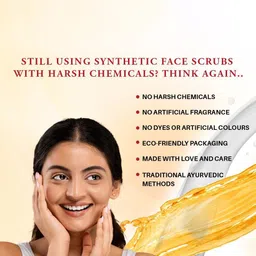 HERBS & GREENS Kashmiri Saffron Walnut Scrub For Anti-Ageing - 50 g image 5