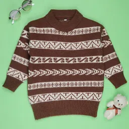 V-Mart Boys Fair Isle Striped Pullover-image-23