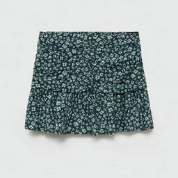 Mango Kids Floral Print Ruffled Mini Skirt-picture-45
