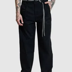 Snitch Men Snitch Black Relaxed Fit Trousers-picture-23