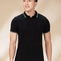 Being Human Men Solid Polo Collar Cotton Slim Fit T-shirt-picture-41