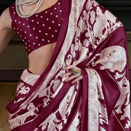 Saree mall Kalamkari Zari Block Print Sarees image 5