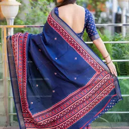 LeeliPeeri Designer Ethnic Motifs Zari Pashmina Handloom Saree image 3