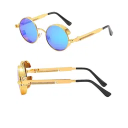 RICH CLUB Unisex Round Sunglasses with UV Protected Lens-picture-41