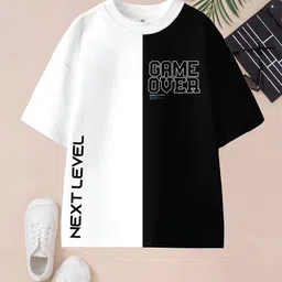 CODEZ Pack of 2 Boys Printed Round Neck Short Sleeve Tshirts image 3