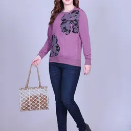 The Roadster Lifestyle Co.Women Floral Printed Round Neck Sweatshirt-image-60