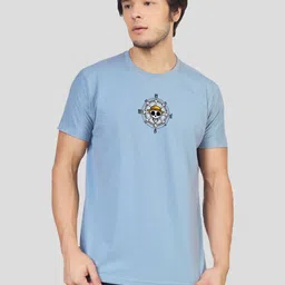 Greylongg Men Printed Drop-Shoulder Sleeves T-shirt image 1