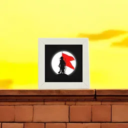 Anikmart White & Black 1 Pieces MDF Table Photo Frames image 3