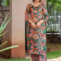 Anni Designer Floral Printed V Neck Kurta With Palazzos image 3