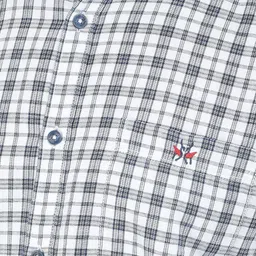 Crimsoune Club Men Classic Spread Collar Checked Cotton Slim Fit Casual Shirt image 3