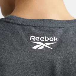 Reebok Men Solid Round Neck Cotton T-shirt image 4