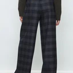 NEXT Women Checked Wide Leg Trousers image 5