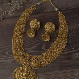 vivinia BY VIDHI MEHRA Gold Plated Stone Studded & Breaded Jewellery Set-picture-13