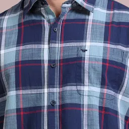 RIGS AND RAGS Men Shelby Tartan Checks Opaque Checked Casual Shirt image 3