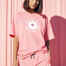 FFLIRTYGO Graphic Printed T-Shirt With Shorts Co-Ords image 2