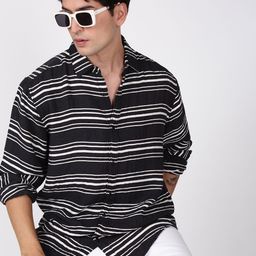 Bene Kleed Men Horizontal Stripes Casual Shirt-picture-10