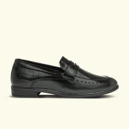 Ajanta Men Textured Leather Soft Cushioned Formal Loafers image 4