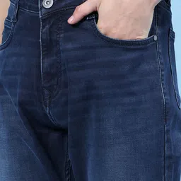 V-Mart Men Regular Fit Mid-Rise Light Fade Clean Look Stretchable Jeans image 3