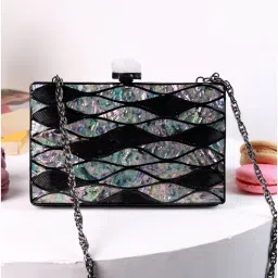 THE TAN CLAN Eve Brass Clutch With Detachable Black-picture-29
