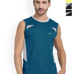 FTX Pack Of 4 Color Blocked Round Neck Gym Vests 709-2_709-5_709-12_709-15-L-picture-22