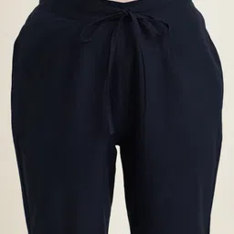 ZARI V Neck Regular Pure Cotton Kurta with Trousers image 4