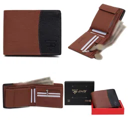 CRAFT LINE Men Colourblocked Two Fold Wallet image 5