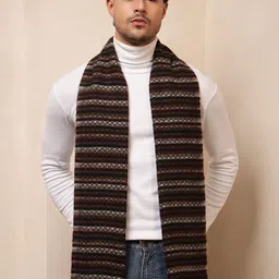 HANDICRAFT PALACE Men Striped Merino Wool Mufflers-picture-16