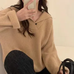 HERE&NOW Women Ribbed Pullover image 2