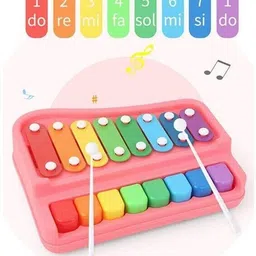 vihu BIG 2 in 1 Musical Piano and Xylophone Toy with 8 Colorful Keys & 2 Mallets 71-picture-36