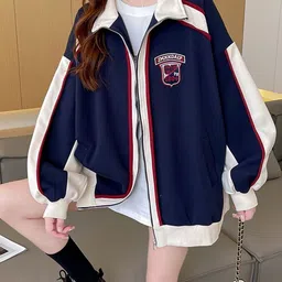 HERE&NOW Women Bomber with Patchwork Jacket image 5