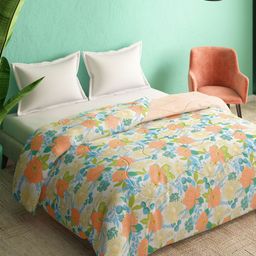 Portico Blue & White Floral Heavy Winter 300 GSM Double Bed Comforter-picture-20