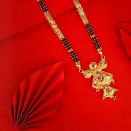 NINAMAAYRA Gold-Plated Brass Artificial Stones & Beads Mangalsutra-picture-23