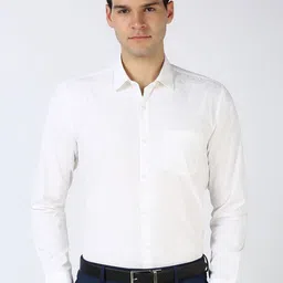 Peter England Men Spread Collar Floral Printed Cotton Formal Shirt-picture-43