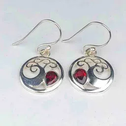 Zhupuk Silver-Plated Brass Crystals Drop Earrings-picture-22