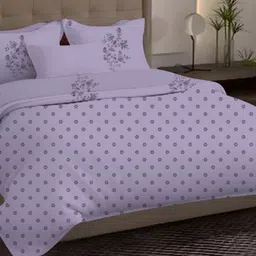 Sleeping Owls- because your sleep matters Lavender & Grey Ethnic Motifs 150 GSM Comforter image 2