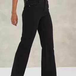DOLCE CRUDO Women Solid Straight Fit High-Rise Stretchable Jeans-picture-36