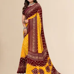 Moda Rapido Bandhani Printed Saree image 3