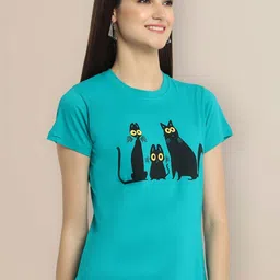 Metronaut Women Typography 3 Printed Applique T-shirt image 3