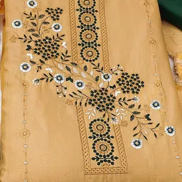 KALINI Embroidered Unstitched Dress Material image 4