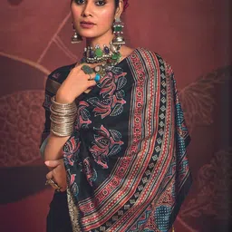 Meena Bazaar Ethnic Motifs Woven Design Saree With Blouse Piece image 4